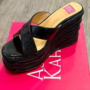 Ashley Kahen platform rhinestone wedge